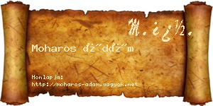 Moharos Ádám névjegykártya